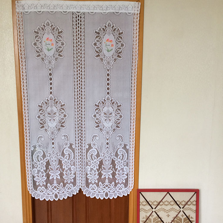 Factory Custom Japanese embroidered door islamic-style tulle curtain fabric sheer