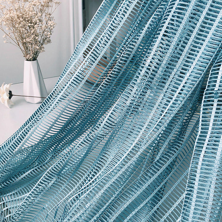 wholesale hot selling high quality blue  summer new french mesh silk sheer fabric tulle for party