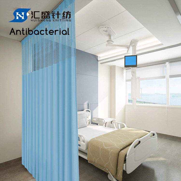 Custom Soundproof Divider Partition 100% Polyester Medical Hospital Cubical Curtain Fabric For Bed Curtain