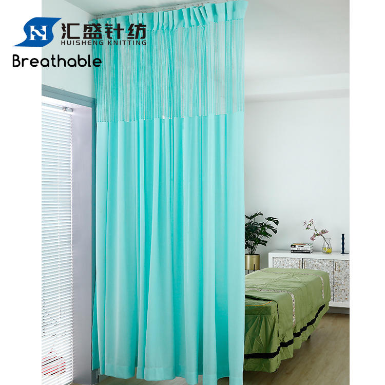 Partitions Divider Medical Privacy Mesh Polyester Cubicle Hospital Icu Curtain Fabric For Bed Curtain