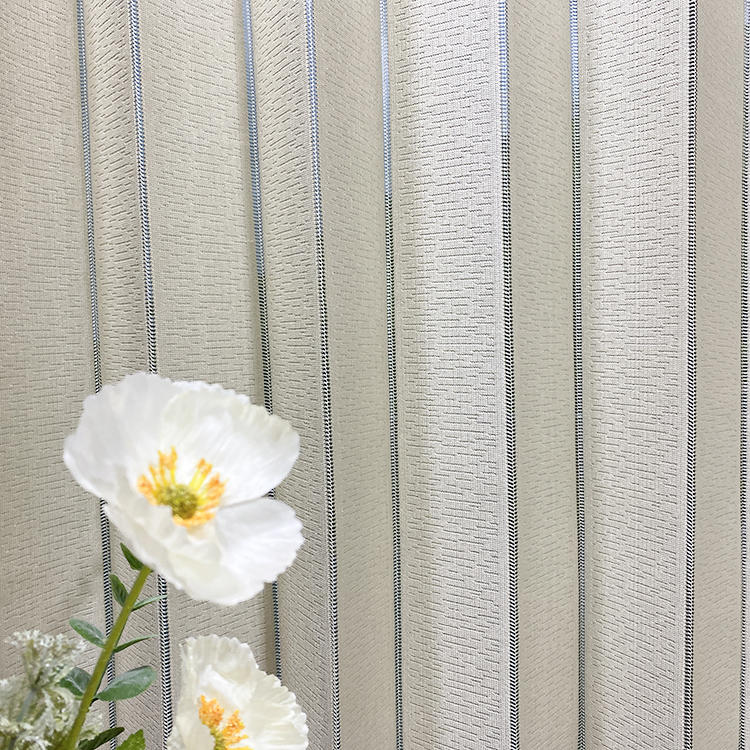 Kitchen privacy beige door divider blackout drape window vertical hole sliding curtain fabric 