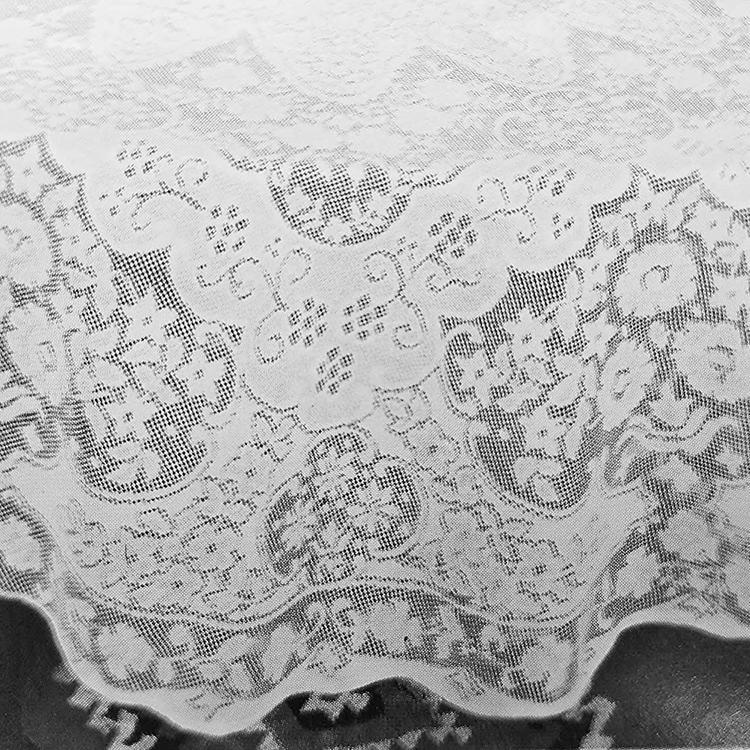 Dining white washable polyester floral lace plain elegant table cloth napkin fabric
