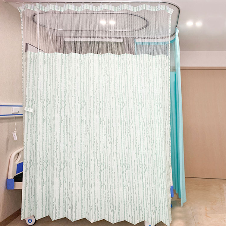 white ward icu hospitals emergency nylon pvc cubic antibacterial fabric for hospital curtains