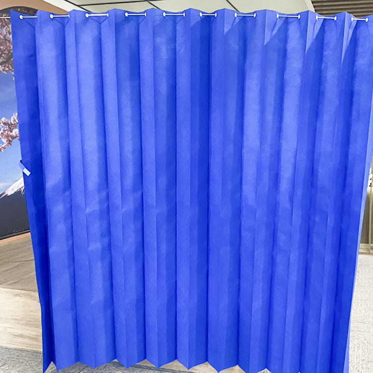 Flame Retardant blue mesh hospital clinic partition cubicle privacy disposable medical curtain