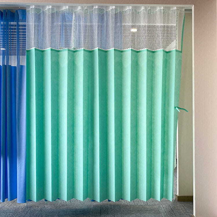 aluminium black mircrobial cubical tracks folding runners system nonwoven hospital curtain