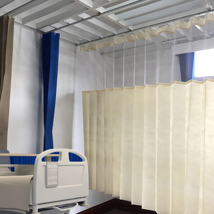Bedside Ward Screen Privacy Partition Non-woven Sound Proof clinic cubicle hospital curtain fabric medical