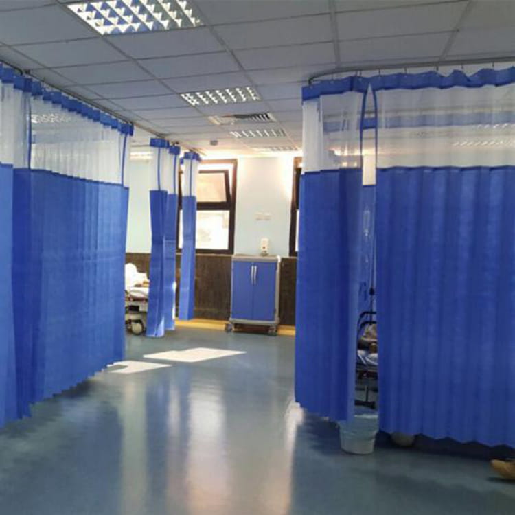 Bedside Ward Screen Privacy Partition Non-woven Sound Proof clinic cubicle hospital curtain fabric medical