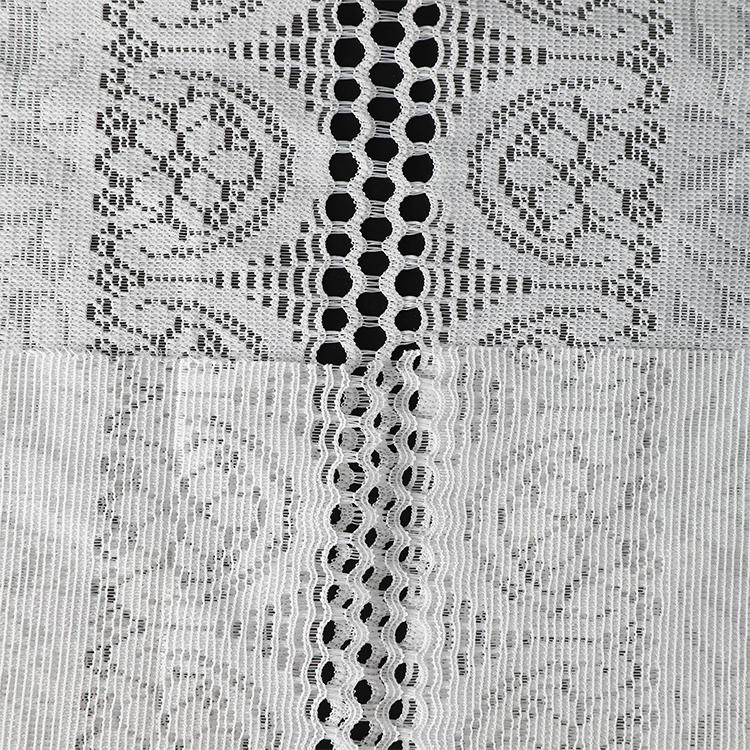 Factory sell curtain polyster plain mesh lightweight spot elengants lace sheer fabric