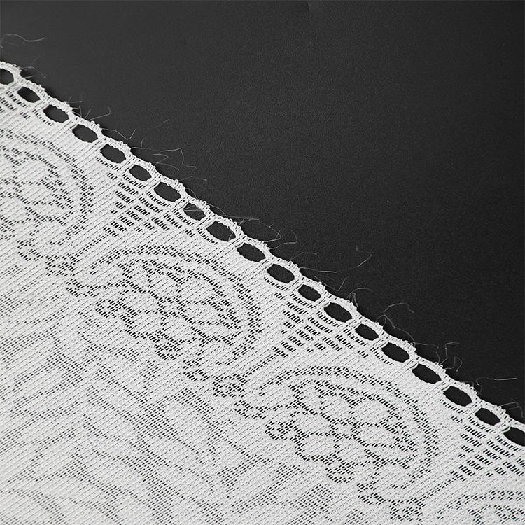 Factory sell curtain polyster plain mesh lightweight spot elengants lace sheer fabric