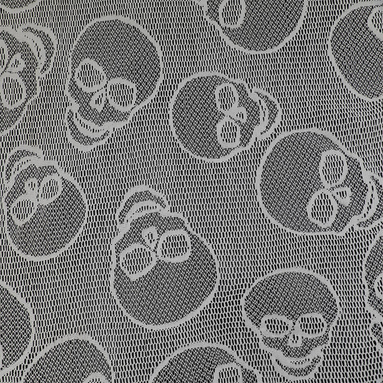 Wholesale Polyester mesh jacquard lightweight spot elengant curtain white sheer fabric