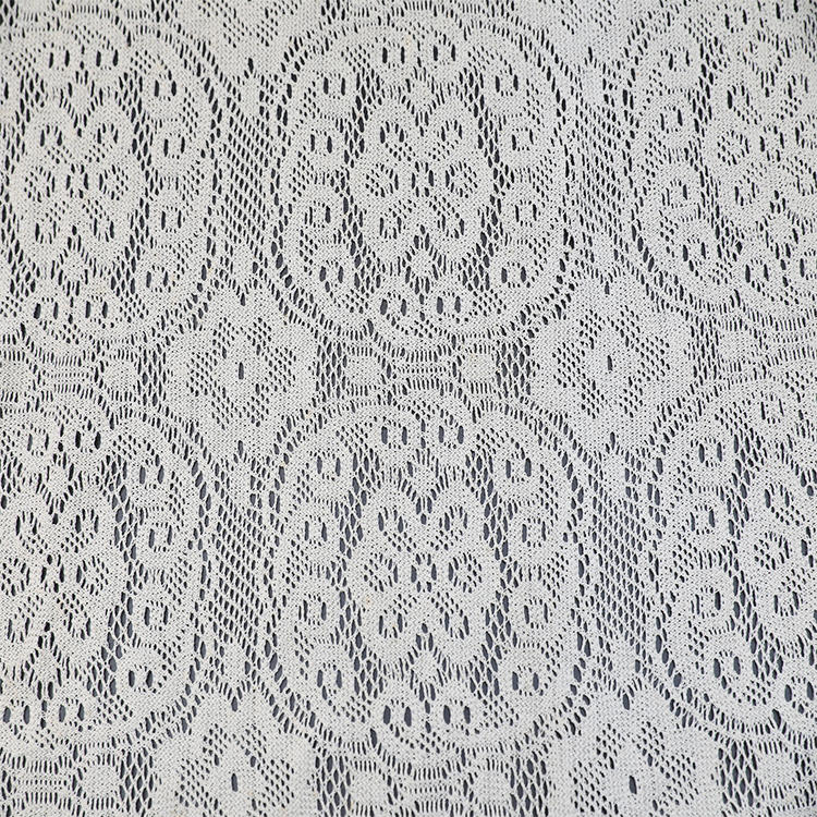 Wholesale curtain lightweight spot wedding white polyster mesh elengant sheer knit fabric