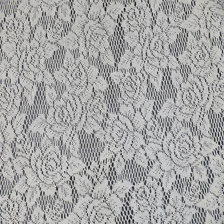 Supplier white jacquard polyster mesh curtain lightweight spot elengant sheer fabric roll