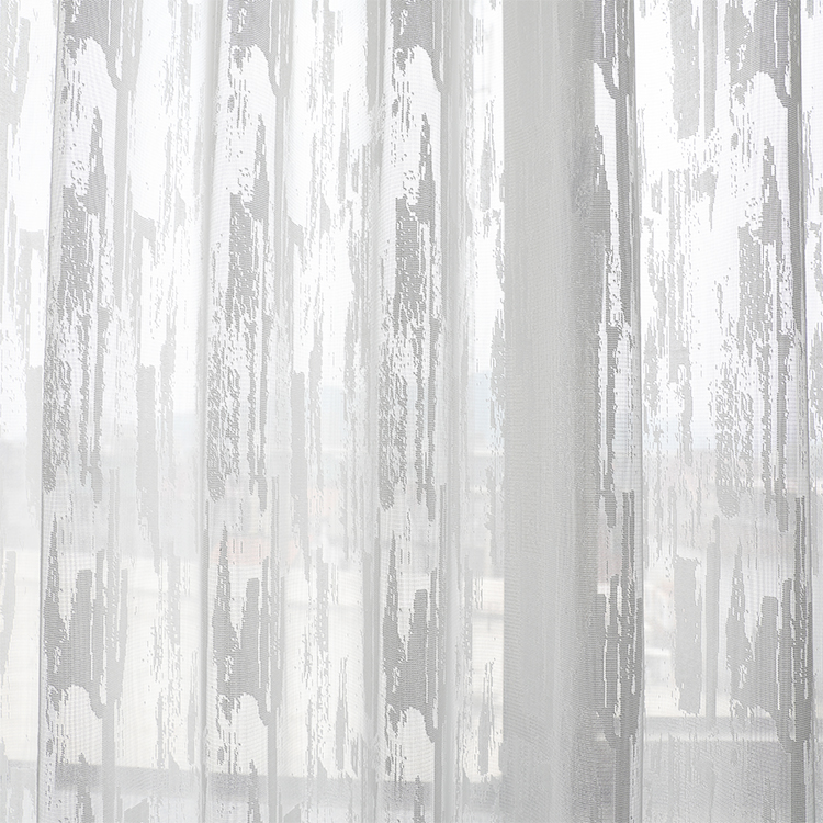 Ready Made Soft Tulle white polyster lightweight spot elengant Curtain sheer fabric textile