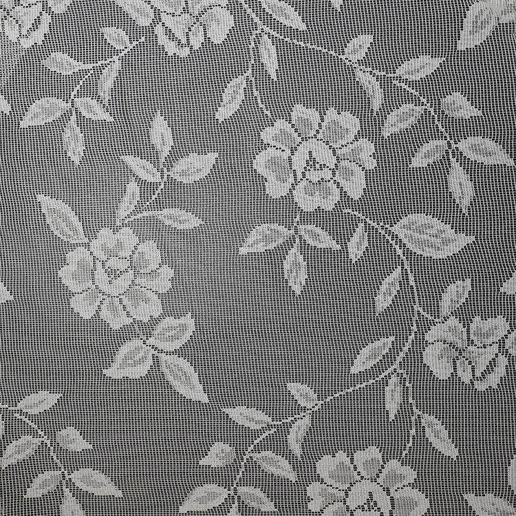 High quality custom cheap curtain living room jacquard print polyester sheer satin fabric