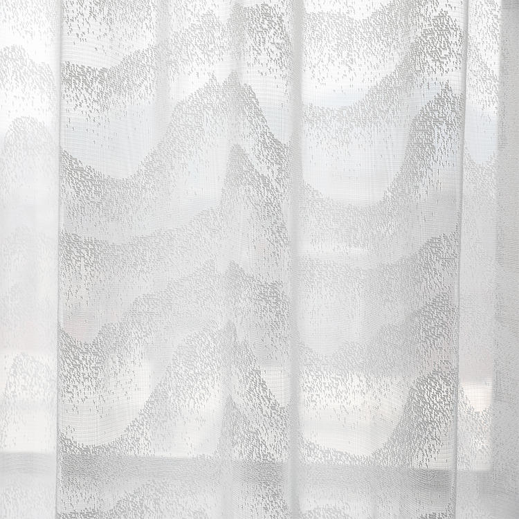Ready Made Soft Tulle white polyster lightweight spot elengant Curtain sheer fabric textile